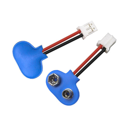 PHR-2 9V Battery Buckle With Cable 6F22 Blue Soft Leather Power Bank Battery Connection Wire