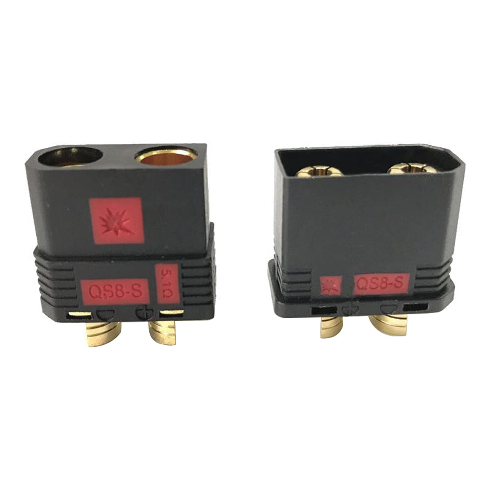 QS8-S Anti-Spark High Current Connector Black Blue Gold Plated Terminal for RC Lithium Battery Drone Robot