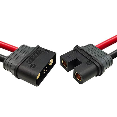 QS9L Anti-Spark Male & Female Plug with Resistor High Current Cable for Drone Lithium Battery