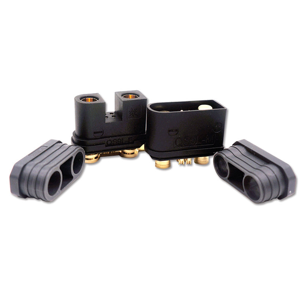 QS9 Male Female Plug Connector Antispark Gold-Plated Terminal Heavy Duty Current 180A to 240A Lithium Battery Adapter Banana Head