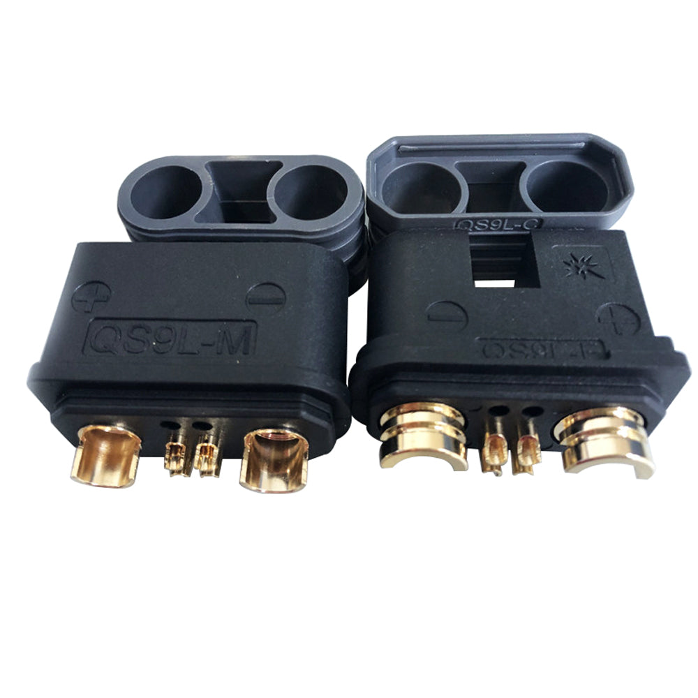 QS9 Male Female Plug Connector Antispark Gold-Plated Terminal Heavy Duty Current 180A to 240A Lithium Battery Adapter Banana Head