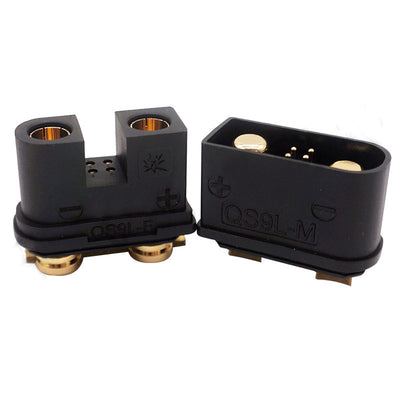 QS9 Male Female Plug Connector Antispark Gold-Plated Terminal Heavy Duty Current 180A to 240A Lithium Battery Adapter Banana Head