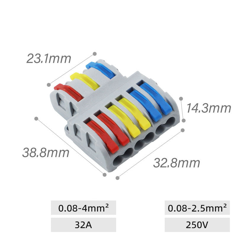 Quick terminal splitter, wire connector press type quick wire connector