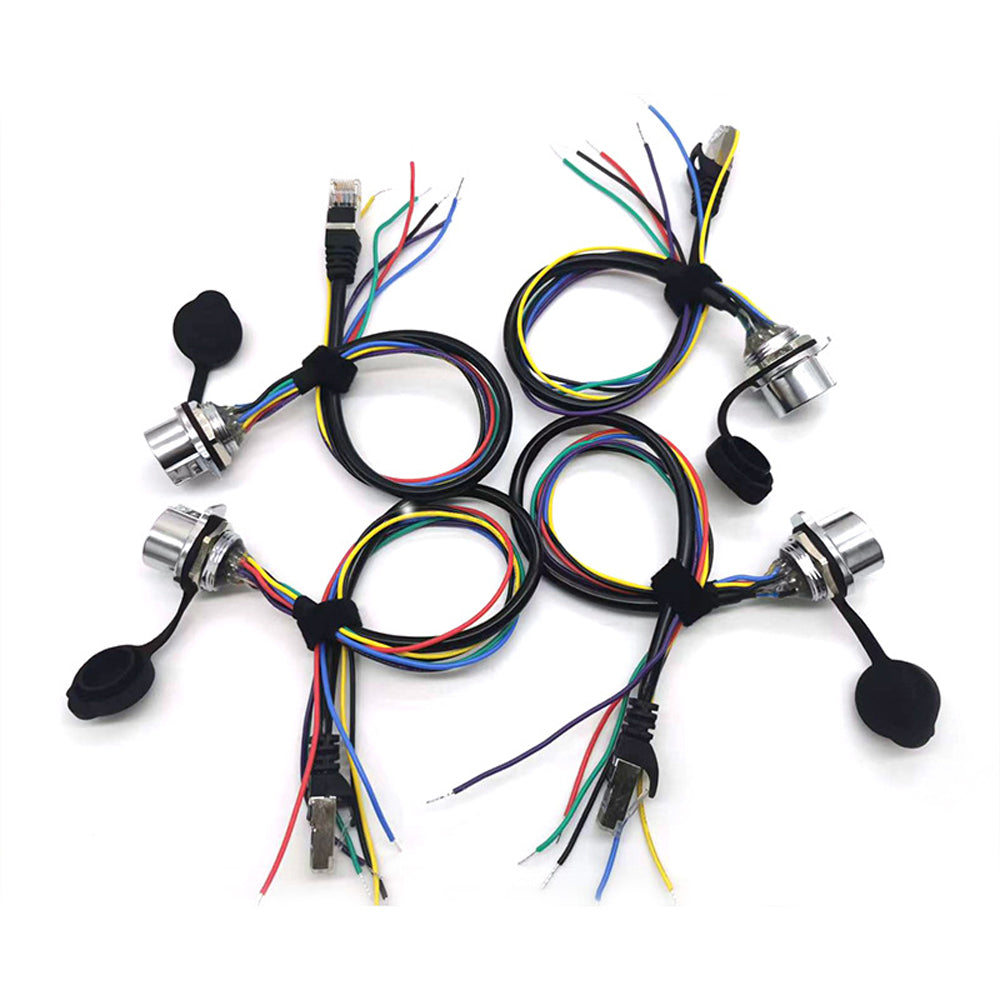 RJ45 Cable to Metal Aviation Plug With Waterproof Cap Machine Equipment Power Connector Wiring Harness