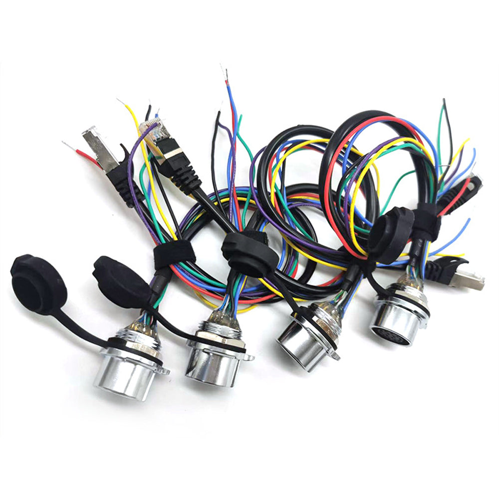 RJ45 Cable to Metal Aviation Plug With Waterproof Cap Machine Equipment Power Connector Wiring Harness