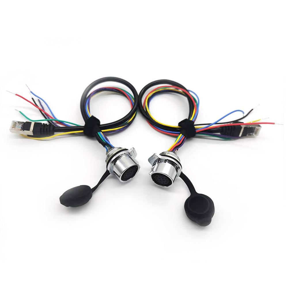 RJ45 Cable to Metal Aviation Plug With Waterproof Cap Machine Equipment Power Connector Wiring Harness