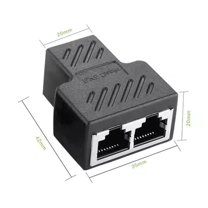 RJ45 female converter network splitter 1 point 2