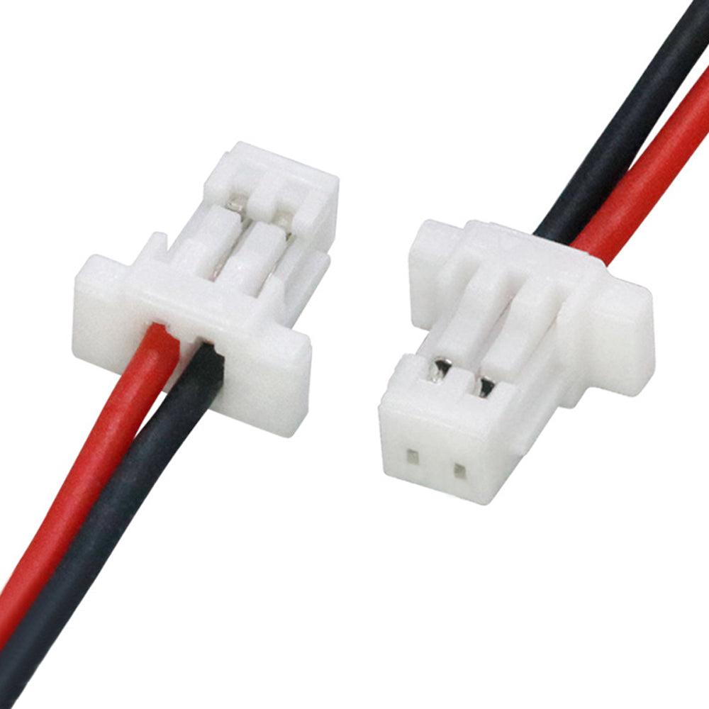 SH1.0 2Pin Single-End Silicone Red Black Wire Harness Massager AI Smart Toy Connection Cable