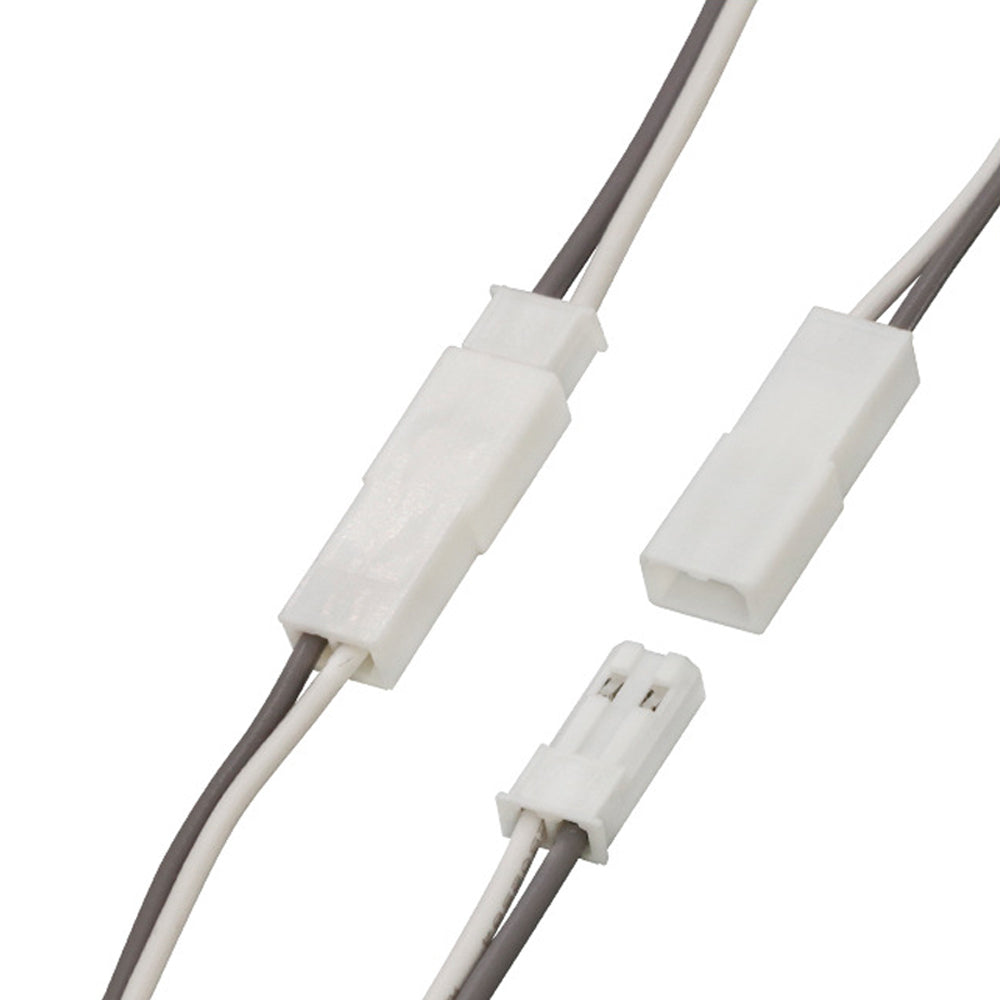 Non-Lock SM2.54 Terminal to DC5521 Power Cable SYP-2P White Dupont  for LED Strip Light