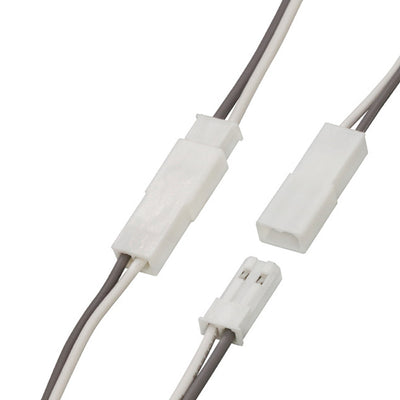 Non-Lock SM2.54 Terminal to DC5521 Power Cable SYP-2P White Dupont  for LED Strip Light