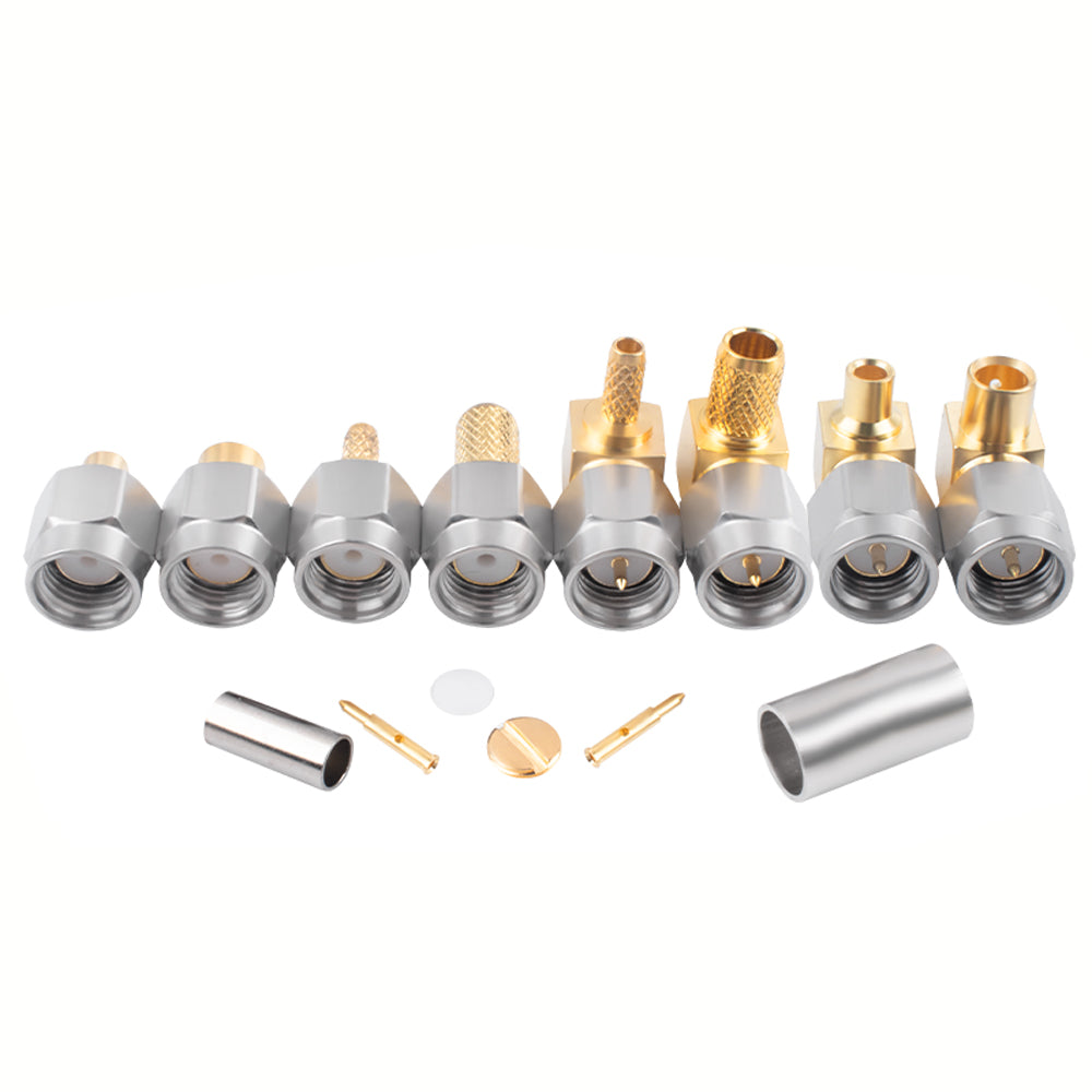 SMA-J-JW Elbow Straight RF Coaxial Connector SMA Male Audio Antenna Electrical Male Plug