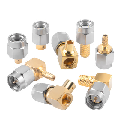 SMA-J-JW Elbow Straight RF Coaxial Connector SMA Male Audio Antenna Electrical Male Plug
