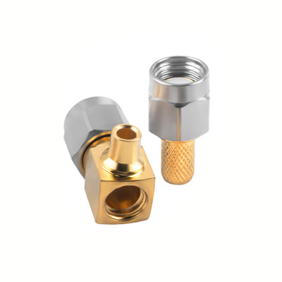 SMA-J-JW Elbow Straight RF Coaxial Connector SMA Male Audio Antenna Electrical Male Plug
