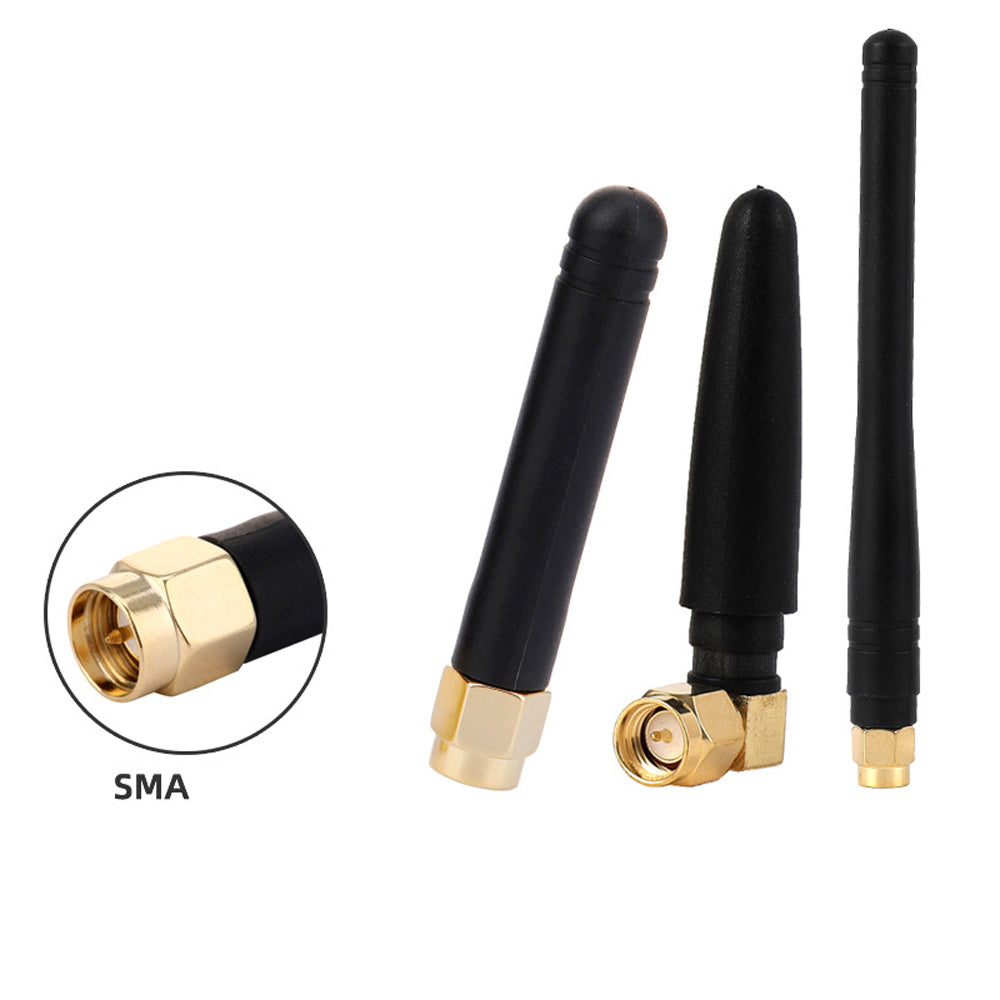 SMA-J Male Screw Inner Needle Elbow Antenna 2.4G Glue Stick Antenna for WiFi Router