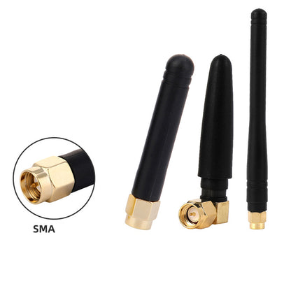 SMA-J Male Screw Inner Needle Elbow Antenna 2.4G Glue Stick Antenna for WiFi Router