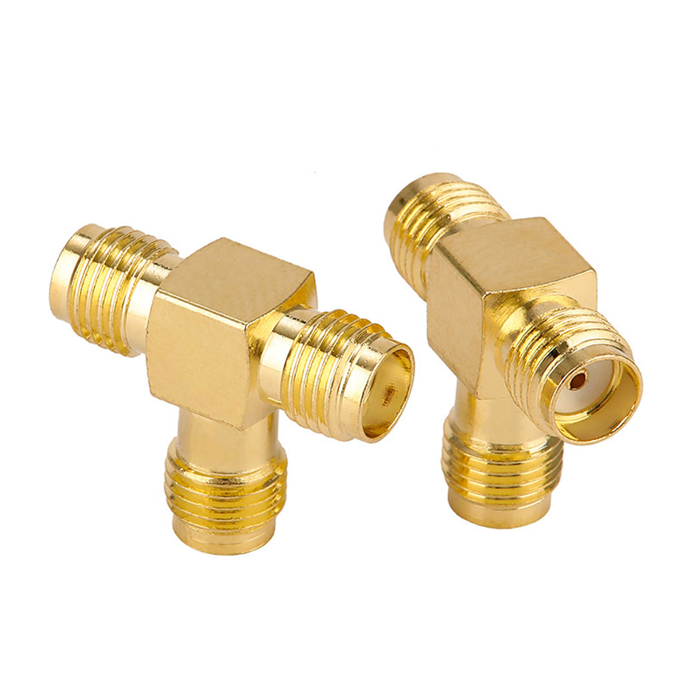 T-Type SMA-KKK Splitter Connector Three Port SMA Female RF Antenna Coaxial Adapter