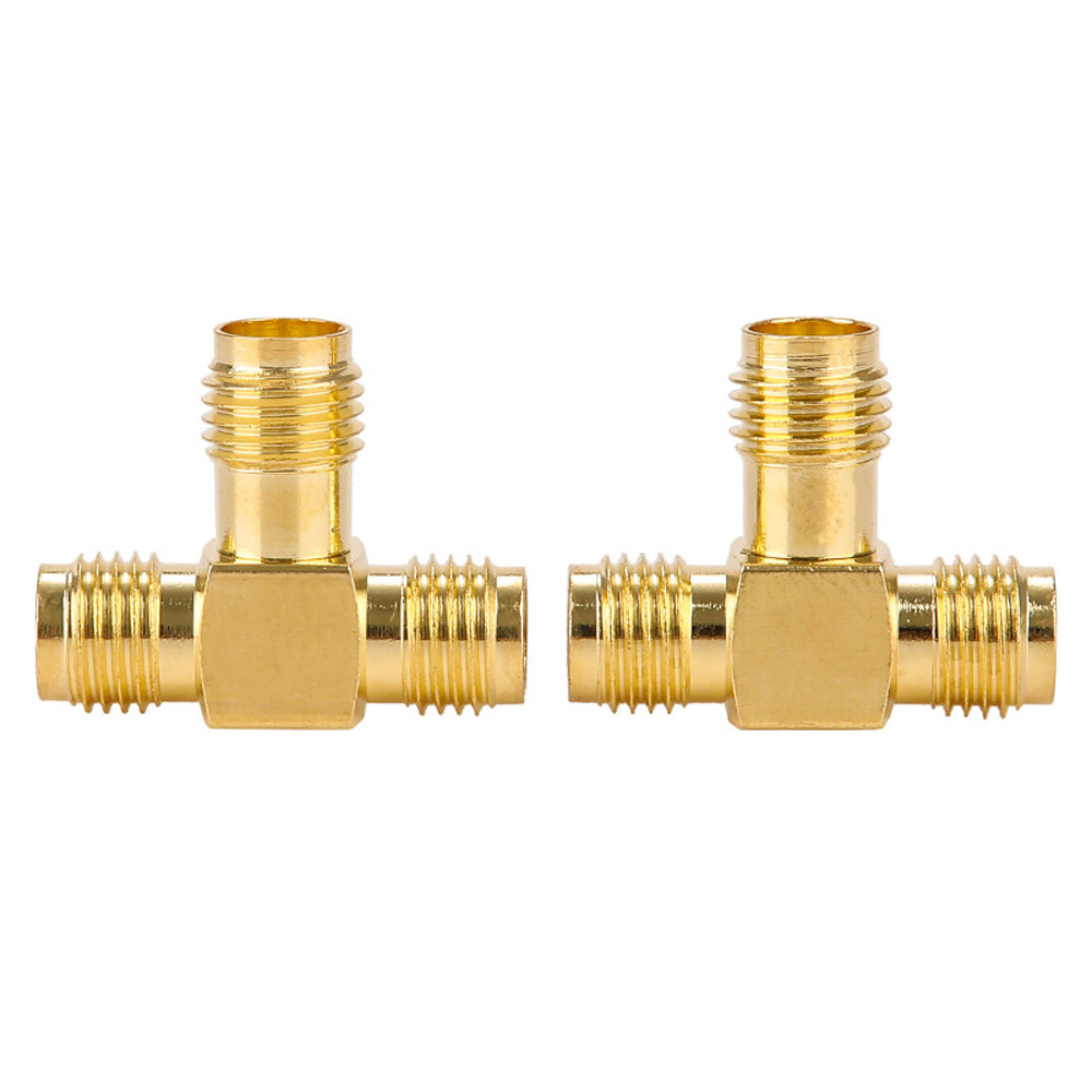 T-Type SMA-KKK Splitter Connector Three Port SMA Female RF Antenna Coaxial Adapter