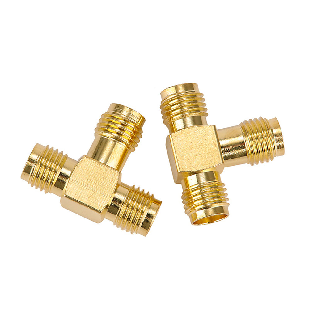 T-Type SMA-KKK Splitter Connector Three Port SMA Female RF Antenna Coaxial Adapter