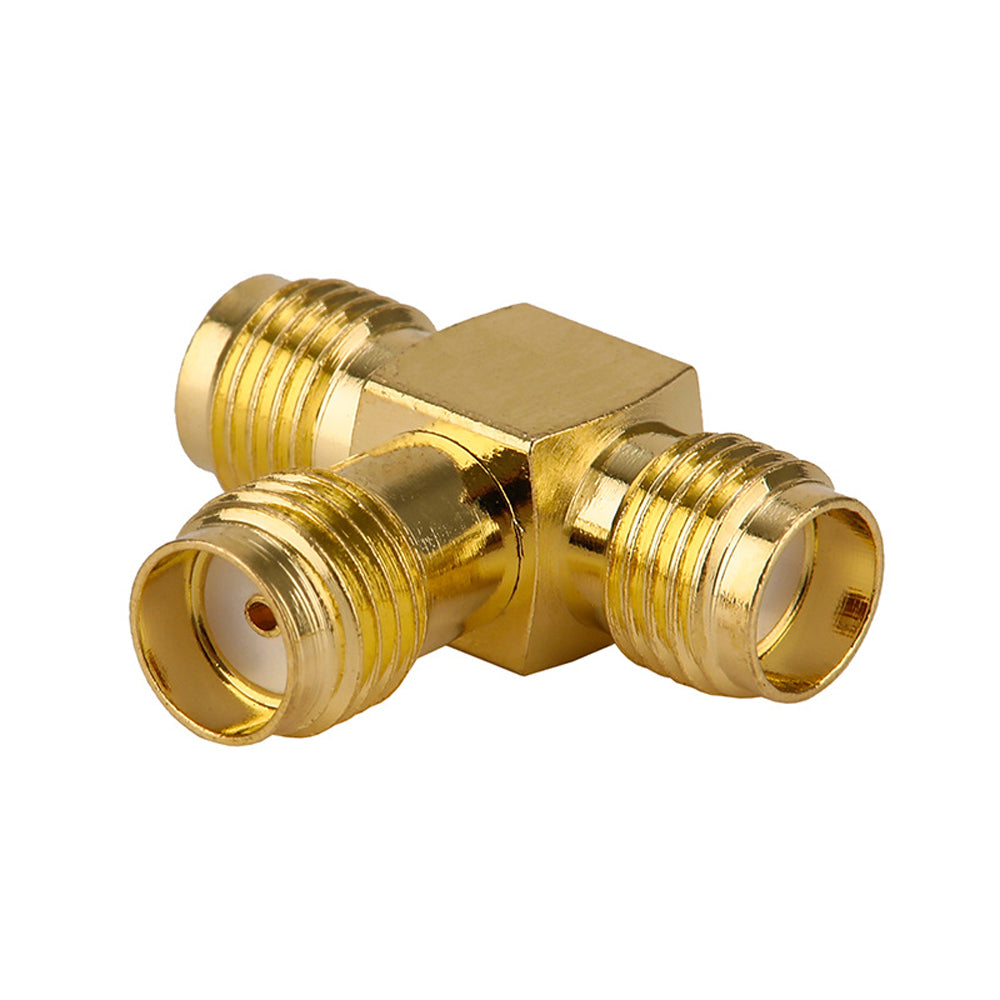 T-Type SMA-KKK Splitter Connector Three Port SMA Female RF Antenna Coaxial Adapter