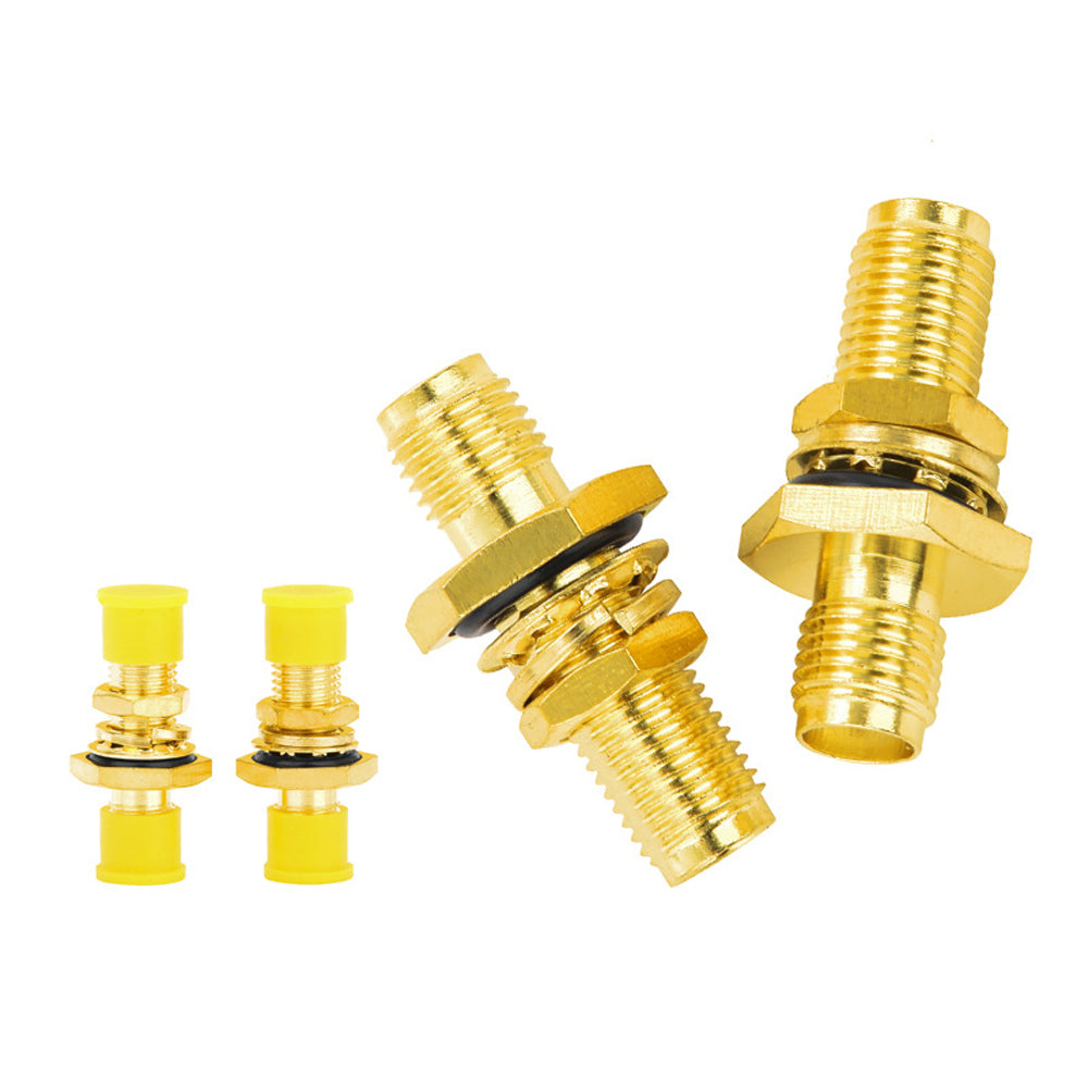 SMA-KKY Bulkhead Adapter SMA Female to Female Feedline Connector with Waterproof Gasket