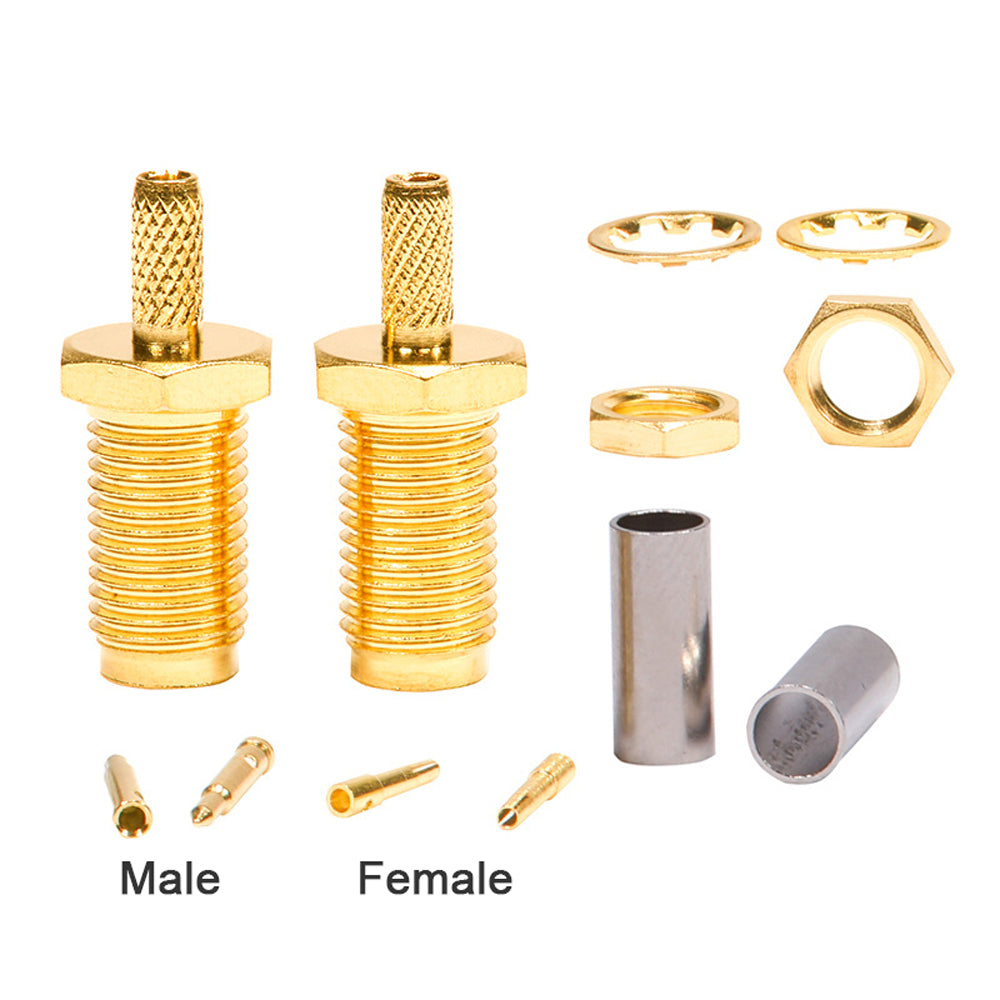 SMA-KY-1.5 Female RF Coaxial Terminal 11 Thread Connector for RG316 RG086 Antenna Wire