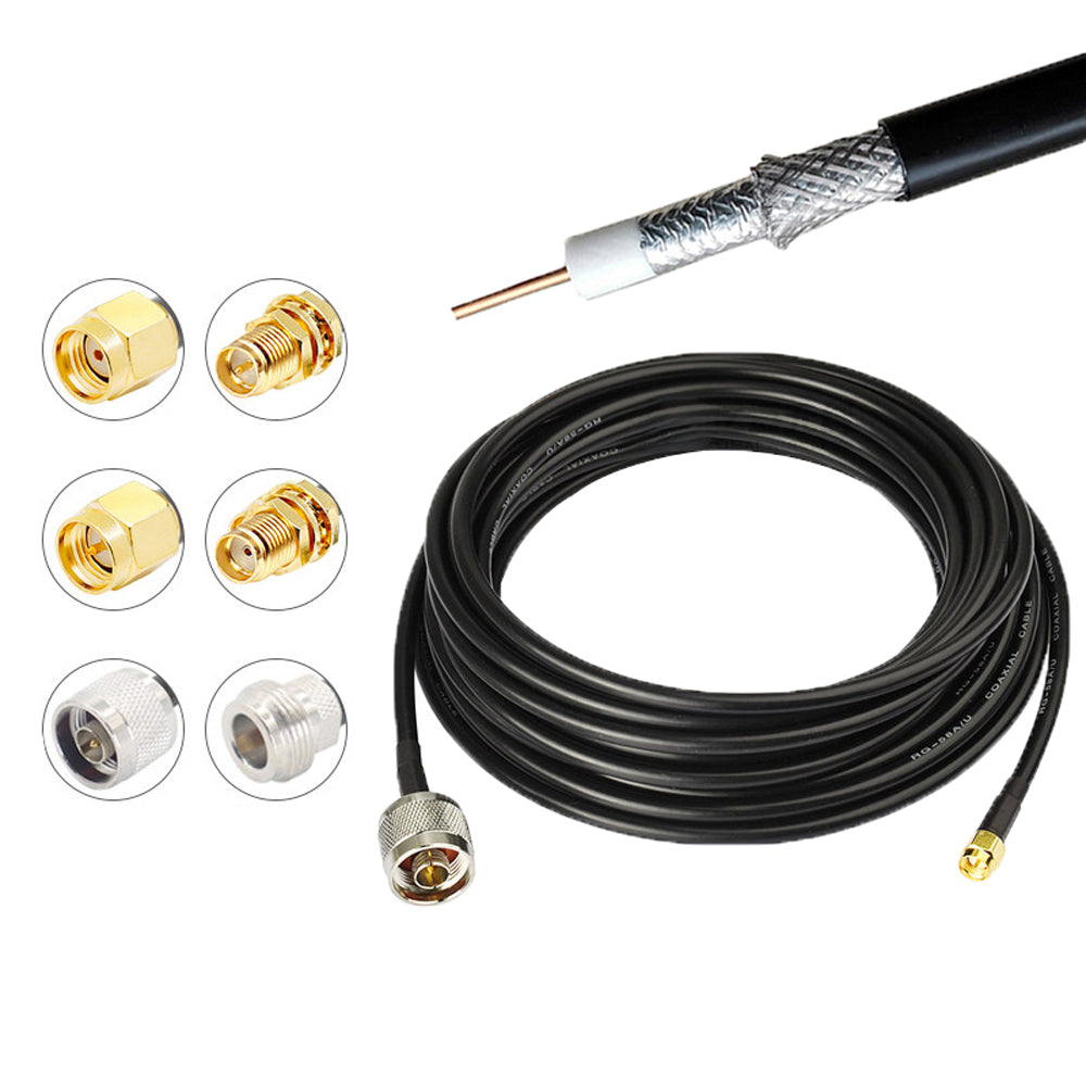 LMR195 Pure Copper Coaxial Cable SMA Male Plug to N Type Male Connector RF Antenna Pigtail