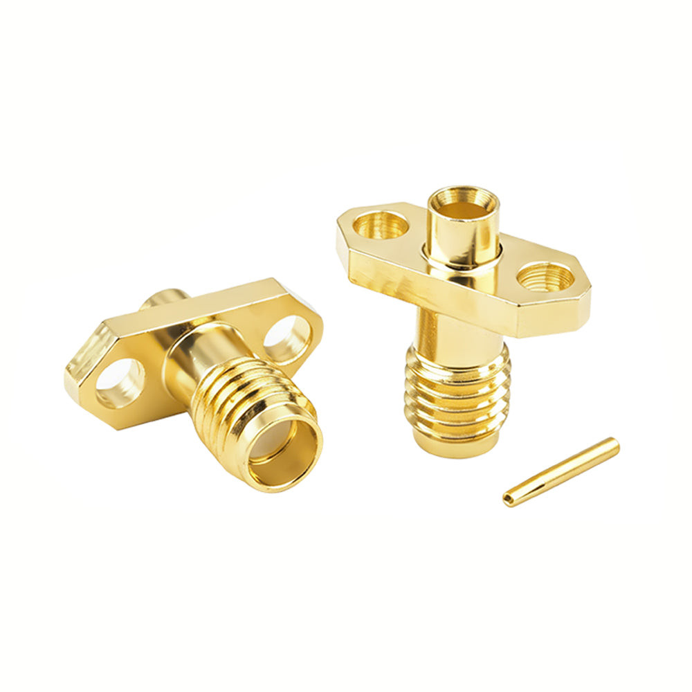 SSMA-KEB2-2H Female 2 Holes Flange Crimp RF Coaxial Connector for RG 316 RF74 RG188 Cable