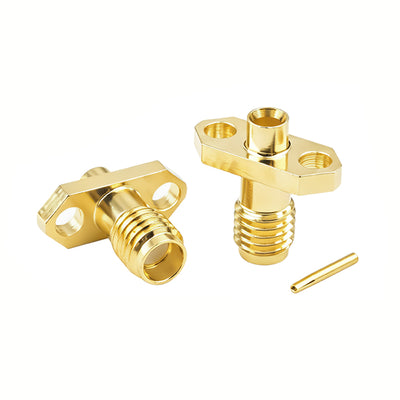 SSMA-KEB2-2H Female 2 Holes Flange Crimp RF Coaxial Connector for RG 316 RF74 RG188 Cable