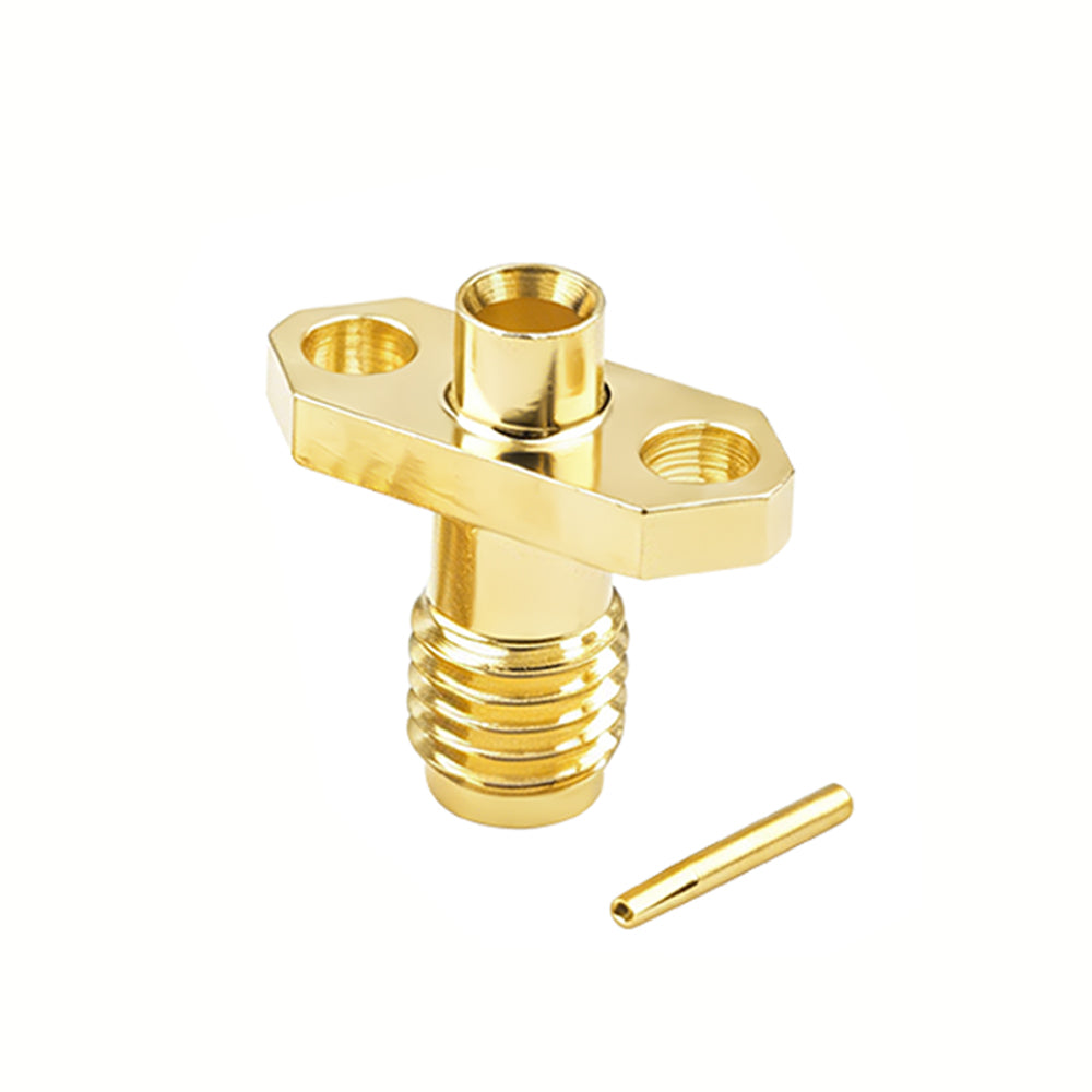 SSMA-KEB2-2H Female 2 Holes Flange Crimp RF Coaxial Connector for RG 316 RF74 RG188 Cable
