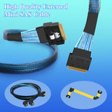 SlimSAS 4i 38P SFF-8654 to SFF-8654 hard disk server data transmission cable