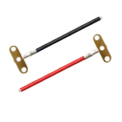 T5/T8 Lamp Holder Terminal Wire T Type Double Hole Brass Cable LED Connection Wiring Harness