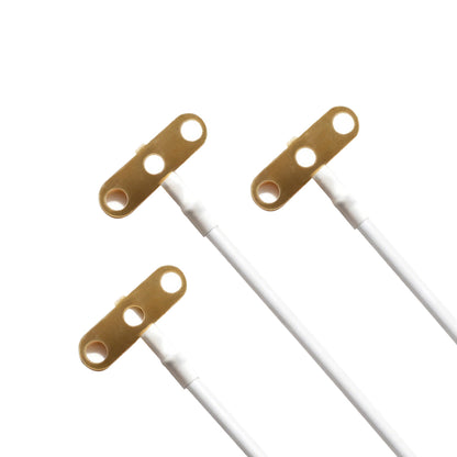 T5/T8 Lamp Holder Terminal Wire T Type Double Hole Brass Cable LED Connection Wiring Harness