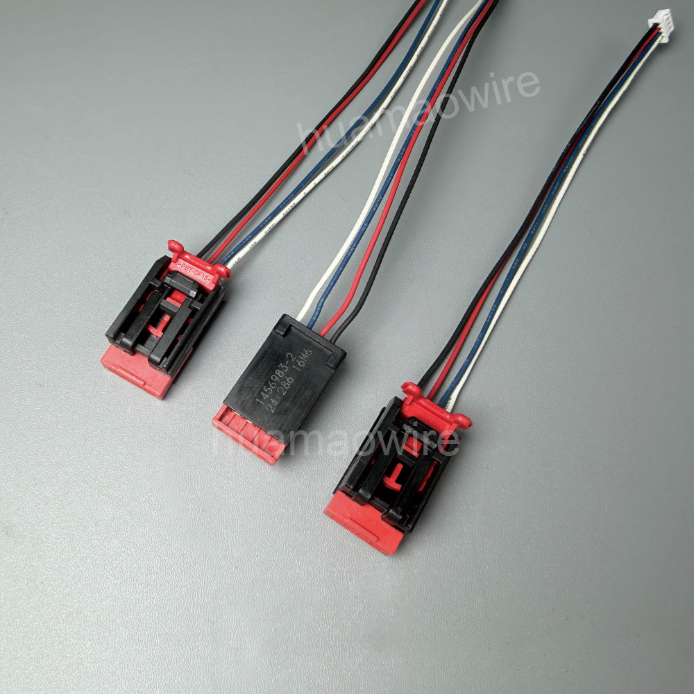 TE 1456983-2 to Molex 510210400 4 Position Automotive Housing for Female Terminals Wire-to-Wire 2.54 mm Centerline Black Wire Cable Assembly