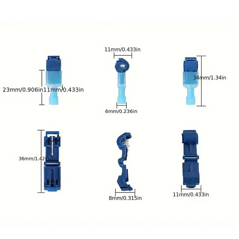 T Tap Wire Connectors, T Wire Quick Splice Connector, T Connectors for Wiring with Storage Case