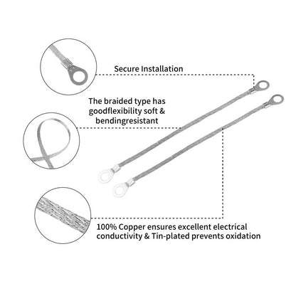 Tinned copper braided ground wire