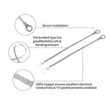 Tinned copper braided ground wire