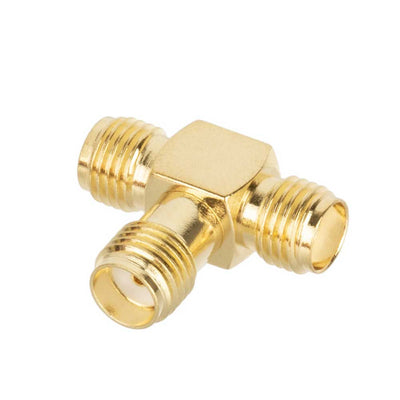 Triple SMA Female T Connector RF Splitter for WiFi Antenna & Wireless Router