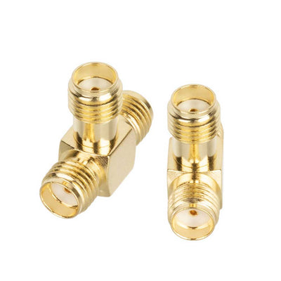 Triple SMA Female T Connector RF Splitter for WiFi Antenna & Wireless Router