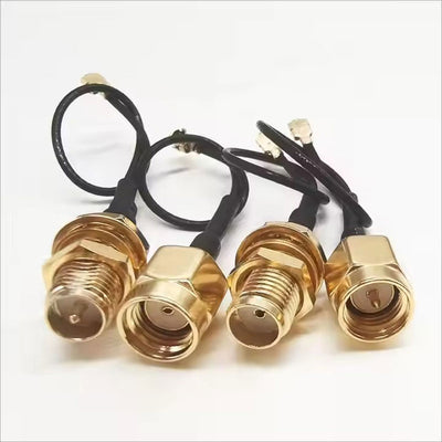 U.FL 4.0 to RP-SMA Female Bulkhead RF Coaxial Connector RF0.81 Low Loss Pigtail Antenna Coaxial Cable