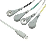 USB Type C plug to SR to 4.0mm therapy unit snap-on cable