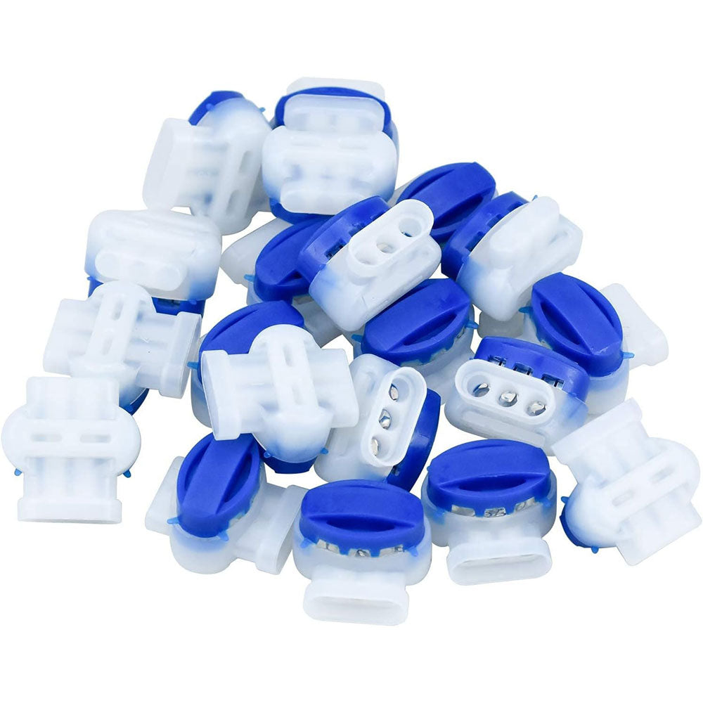 Waterproof Cable Connector 3 Holes Electrical Wire Crimp Connector Lawn Mower Connector with 314 Cable Connectors Perfect for Garden and Outdoor