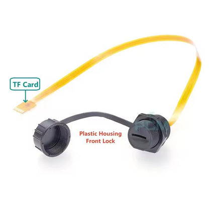 Waterproof threaded SIM TF socket Phone card slot bracket Flat FPC extension cable IP67 SIM nano sd Card expander