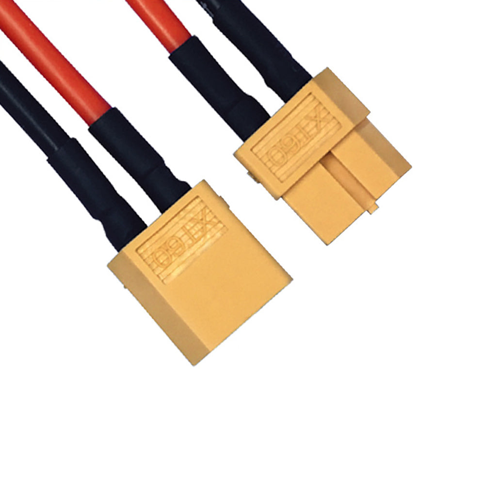 XT60 Lithium Battery Parallel Adapter Cable AI Smart Drone RC Motor Red Black Silicone Wire Harness