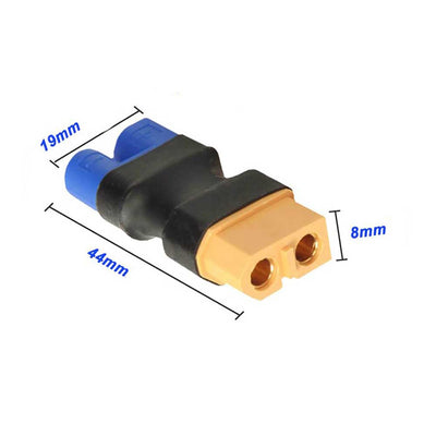 RC Battery Adapter XT60 to EC3 with 14AWG Silicone Wire for Drone/RC Toy Power