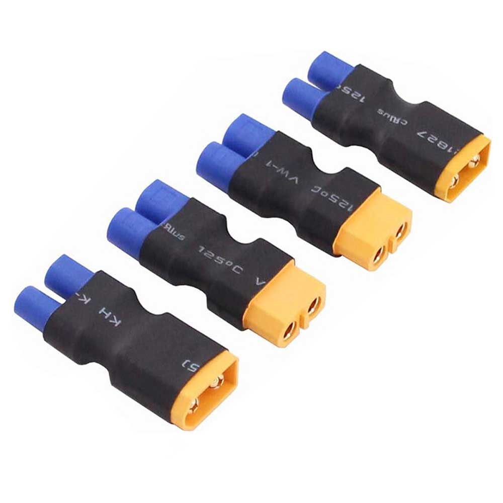 RC Battery Adapter XT60 to EC3 with 14AWG Silicone Wire for Drone/RC Toy Power