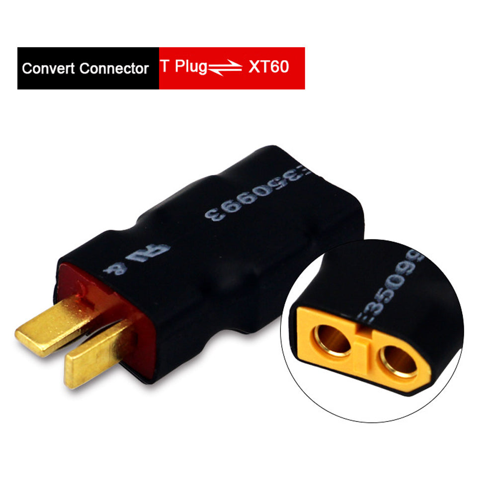 XT60 to T Plug Adapter Connector Male to Female Conversion Machine Battery T6 Charger Adapter for Remote Control Aircraft