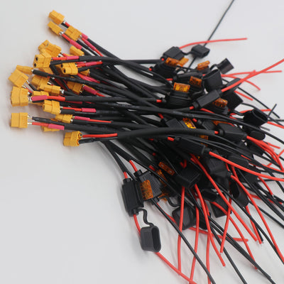 XT60 connector with fuse wiring harness for electric bicycles Battery short circuit prevention protection
