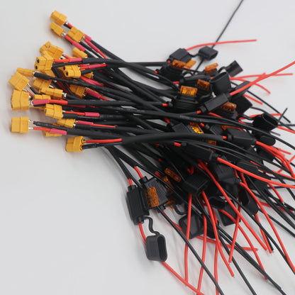 XT60 connector with fuse wiring harness for electric bicycles Battery short circuit prevention protection