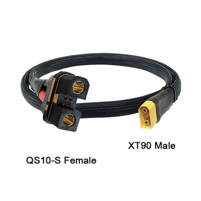 XT90 to QS10-S CNC Connector Cable Male to Female High Current Battery Charging Cable Energy Storage Module