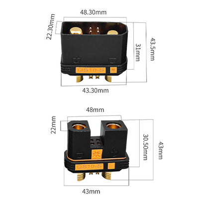 XT90 to QS10-S CNC Connector Cable Male to Female High Current Battery Charging Cable Energy Storage Module
